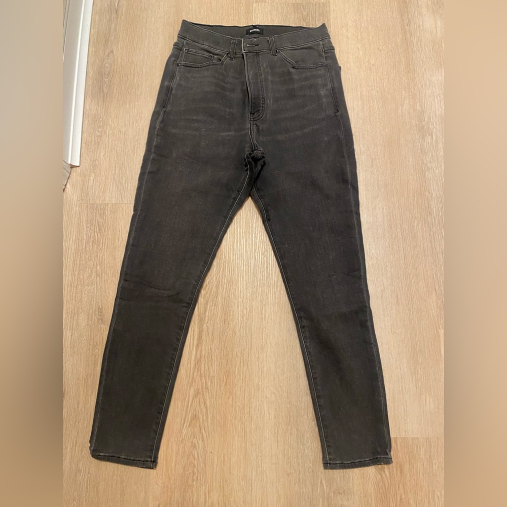 Express high rise grey jeans- size 12